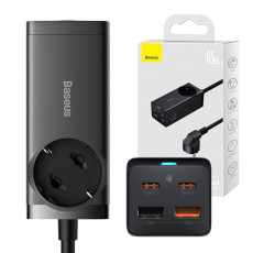 Baseus GaN3 Pro wall charger / powerstrip 2xUSB + 2xUSB-C + AC, 65W | PSZM000901