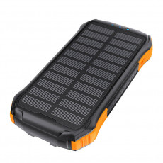 Choetech B659 Solar power bank with inductive charging 2x USB 10000mAh Qi 5W (black-orange) | B659