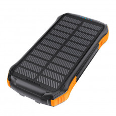 Choetech B658 Solar power bank 2x USB 10000mAh Qi 5W (black-orange) | B658