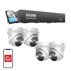 IP Camera ZOSI C225 4 pcs WiFi 5MP + NVR 8ch + 2TB HDD | 8SN-2255AW4-20