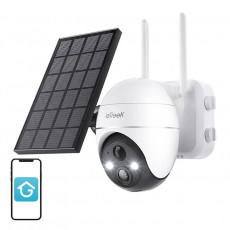 Wireless 5MP WiFi Outdoor Camera ieGeek ZS-GX4S White with solar panel | ZS-GX4S White