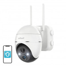 Wireless 3MP WiFi Outdoor Camera ieGeek ZS-GX1S white 5200mAh | ZS-GX1S White