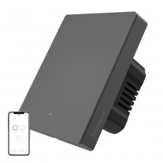 Smart WiFi wall switch SONOFF M5-1C-80 (1-channel, for frame, graphite) | M5-1C-80