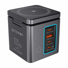 Blitzwolf BW-i113 GaN, USB-A, 3xUSB-C, 105W mains charger | BW-i113