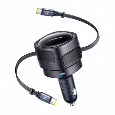 Baseus Enjoyment Max car charger with USB-C+USB-C cables 60W Black | C00035507121-01
