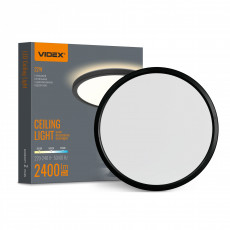 LED Ceiling Light with decorative backlight VIDEX DL5R 22W 3000K-4000K-5000K 220V Black | VL-DL5R-22CB