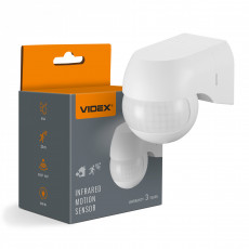 Liikumis- ja valgusandur PIR 2-12m 10sec-15min 3-2000lx 160° IP44 VIDEX VL-SPW11W – Liikumistuvastus kuni 12m ja lai 160° tööala | VL-SPW11W