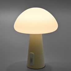 Night lamp for children, silicone, rechargeable, dimmable 4W 210Lm 3000-6500K+RGB LiFePO4 2400mAh VIDEX VL-TF25BG | white – Intuitive color change by touch for safe use | VL-TF25BG