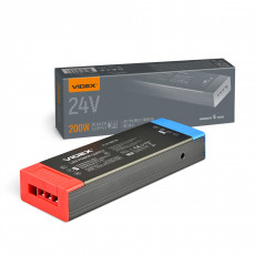LED maitinimo blokas transformatorius 24V apšvietimui DC 24V 8.34A 200W, IP20 VIDEX VL-LST-P200-24V – Stabilizuotas srovės keitiklis juostos maitinimui | VL-LST-P200-24V
