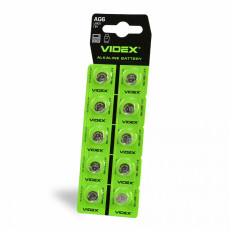 Baterija LR921 / AG6 VIDEX (10 gab.) 1.5V Alkaline 25mAh | AG6/LR921/10TB/1.5V