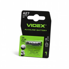 Alkaline battery VIDEX А27 1pc BLISTER CARD | A27/1B/12V