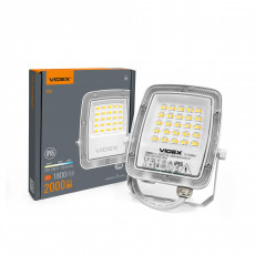 LED floodlight 20W 2000Lm CCT IP65 VIDEX VL-F5-020CW | black – compact black housing with CCT switch for workshop entrance | VL-F5-020CW