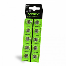 Baterija LR1120 / AG8 VIDEX (10 gab.) 1.5V Alkaline 43mAh | AG8/LR1120/10TB/1.5V