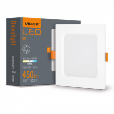 Gaismeklis LED zemapmetuma (kvadrāts) 6W, 620Lm 4000K, VIDEX VLE-DLBS-064 (neitrāli balta gaisma) | VLE-DLBS-064