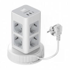 Tessan TPS03RX-DE-C power strip (white) | TPS03RX-DE-C