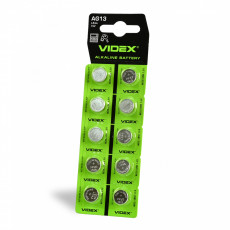 Baterija AG 13 / LR44 VIDEX (10 gab.) 1.5V Alkaline 158mAh | AG13/LR44/10TB/1.5V