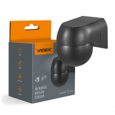 Motion and light sensor PIR 2-12m 10sec-15min 3-2000lx 160° IP44 VIDEX VL-SPW11B – Motion detection up to 12m and a wide 160° operating angle | VL-SPW11B