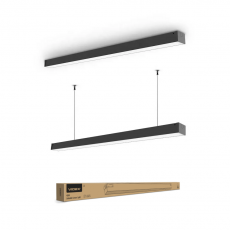 Suspended office LED lamp CCT 40W 5600Lm VIDEX VL-BNL021-4012CB | 1200mm, black – selectable CCT light temperature for workspace | VL-BNL021-4012CB