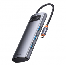 Hub 4in1 Baseus Metal Gleam Series, USB-C to 4x USB 3.0 | WKWG070013