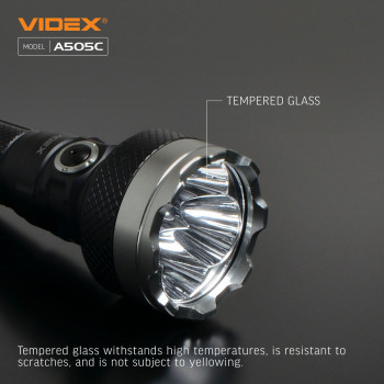 Lukturis LED uzlādējams 4xLuminus SST40, 20W 5500Lm 5000K, Li-ion 21700 4000mAh - iekļauts! (maināms uz 18650), VIDEX VLF-A505C, profesionāls LED lukturis lietošanai ikdienā un ārkārtas situācijās! 