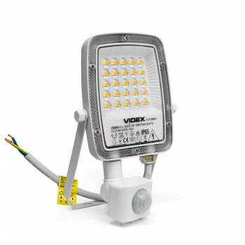 LED floodlight with sensor 20W 2000Lm CCT IP65 VIDEX VL-F5-020CW-S | black – adjustable time delay and variable light warmth for garage