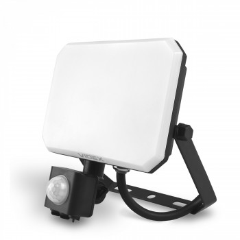 Prožektors ar sensoru LED 30W, 2400Lm 5000K, VLE-F3-0305B-S (sensors 2-12m, 10sec-7min, 10-2000lx, <120*), VIDEX F3-PIR (neitrāli balta gaisma)