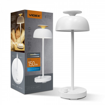Night lamp with White Noise sound, rechargeable, dimmable 8.5W 150Lm 4000K+RGB LiFePO4 1800mAh VIDEX VL-TF23W | white – Built-in 10 soothing melodies for peaceful sleep