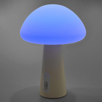 Night lamp for children, silicone, rechargeable, dimmable 4W 210Lm 3000-6500K+RGB LiFePO4 2400mAh VIDEX VL-TF25BG | white – Intuitive color change by touch for safe use