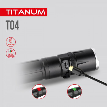 Lukturis LED uzlādējams 300Lm 6500K, Li-ion 18650 1200mAh, TITANUM TLF-T04