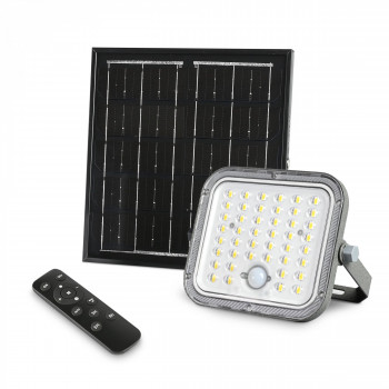 Solārais prožektors ar sensoru LED 16Wh, 1400Lm 5000K (baterija LiFePO4 5000 mAh) (panelis 6W) VIDEX VL-FSO4-205-S