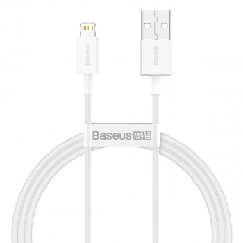Baseus uzlādes kabelis (2,4A) USB-A uz Lightning, 1m, balts