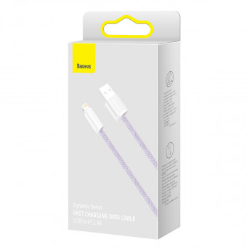 Baseus uzlādes kabelis (2,4A) USB-A uz Lightning, 2m, violets