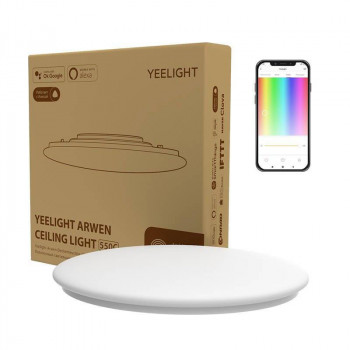  Smart Ceiling Light (Wi-Fi, Bluetooth) LED 50W, 4500Lm, 2700-6500K, Yeelight Arwen Ceiling Light 550C, YLXD013-C
