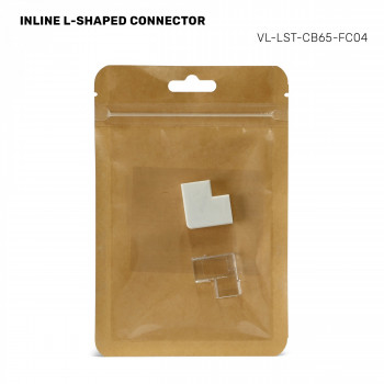 LED strip L-shaped interconnector VIDEX VL-LST-CB65-FC04 – Creation of perfect 90-degree corners for smooth LED strip installation