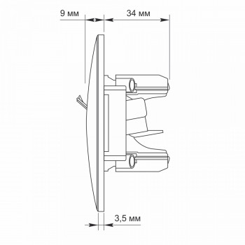 Kontaktligzda z/a 1xCat6 (RJ45 spraudnis), Videx Binera, melna grafīta, IP20 VF-BNSK1PC6-BG