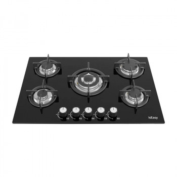 IsEasy MGBG-775 five-sphere gas stove with glass panel