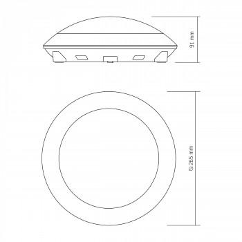 VIDEX VL-BHR-E2726SB – LED Luminaire with IR Sensor, E27 Base, IP54, Round, Black