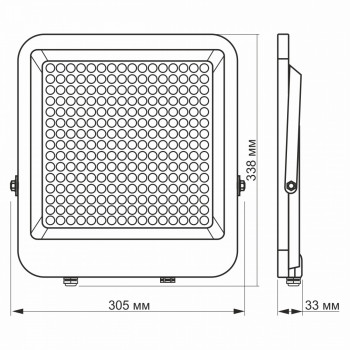 Prožektors LED 200W, 24000Lm 5000K, VIDEX VL-F2-2005G DAVIS (neitrāli balta gaisma)