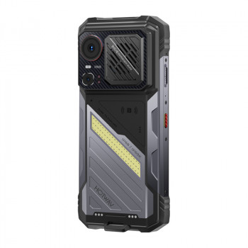 Smartphone HOTWAV Hyper 8 Pro GRAY - RAM/ROM 12/512GB +SD memory, 6.78'', dual SIM, Android 15, battery 12000 mAh, IP68, flashlight 280lm + 125 dB powerful sound