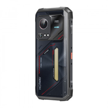 Smartphone HOTWAV Hyper 7S BLACK - RAM/ROM 4/256GB +SD memory, 6.6'', dual SIM, Android 15, battery 10800 mAh, IP68, flashlight 280lm