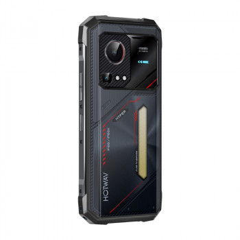 Smartphone HOTWAV Hyper 7S BLACK - RAM/ROM 4/256GB +SD memory, 6.6'', dual SIM, Android 15, battery 10800 mAh, IP68, flashlight 280lm
