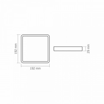 Gaismeklis LED virsapmetuma (kvadrāts) 18W, 1850Lm 4000K, VIDEX (neitrāli balta gaisma) VLE-DLSS-184