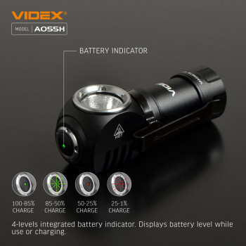 Lukturis LED uzlādējams Luminus SST20 10W, 600Lm 5700K, Li-ion 16340 800mAh - iekļauts! (maināms uz CR123A), VIDEX VLF-A055H, ar magnētu + komplektā stiprinājums lietošanai kā galvas lukturim!