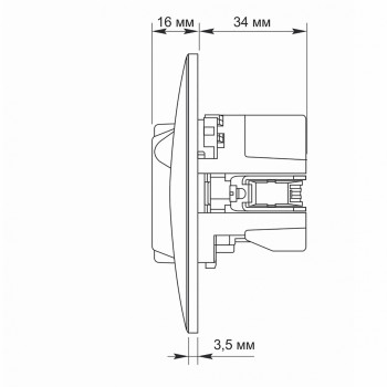 Kontaktligzda z/a 1V + ligzdas (USB-A + USB-C), Videx Binera, balta, IP20 VF-BNSK1GUC-W