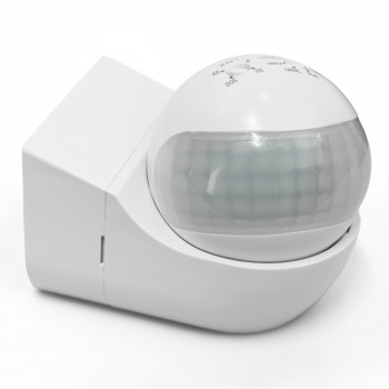 Motion and light sensor PIR 2-12m 10sec-15min 3-2000lx 160° IP44 VIDEX VL-SPW11W – Motion detection up to 12m and a wide 160° operating angle