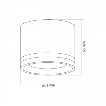Ceiling spotlight luminaire VIDEX for GX53 lamp VL-SPF35A-B