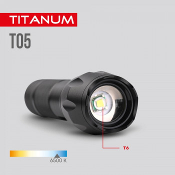Lukturis LED uzlādējams 300Lm 6500K, Li-ion 18650 1200mAh vai 3xAAA, TITANUM TLF-T05