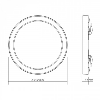 VIDEX DL6R-24CW – LED Ceiling Light 24W, 3CCT (3000K/4000K/6500K), 2500 lm, White