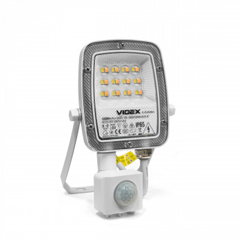 LED floodlight with sensor 10W 1000Lm CCT IP65 VIDEX VL-F5-010CW-S | black – compact housing with built-in infrared detector