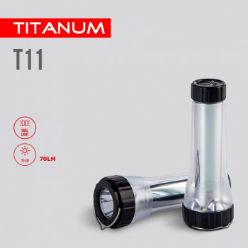 Lukturis LED uzlādējams ar ērtu uzkari 70Lm 5500K, Li-ion 18650 1200mAh (iebūvēts), TITANUM TLF-T11